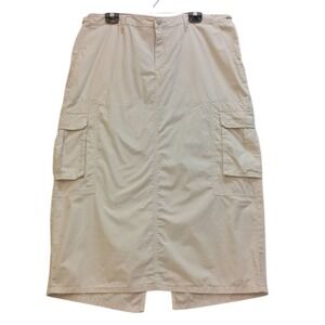 Wild Fable Cargo Skirt Pockets Utility Casual Light Beige‎ SKUW434